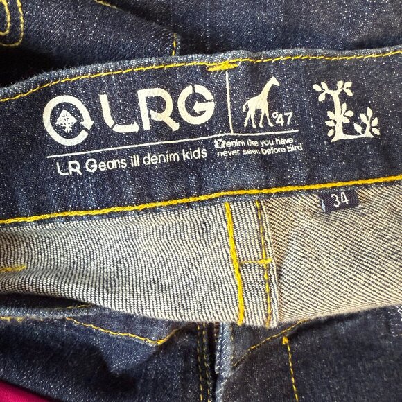 LRG Lifted Research Group Jeans Mens Dark Blue Denim Size 34 - Picture 8 of 13